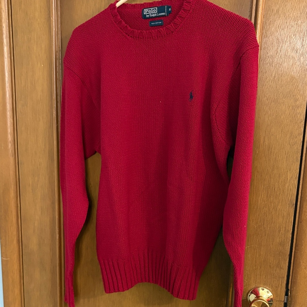Polo by Ralph Lauren Red Crewneck Sweater